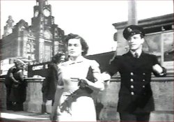 Avis Scott as Nora McCabe and Richard Burton as Ben Satterthwaite in Waterfront(1950) [copyright unknown]