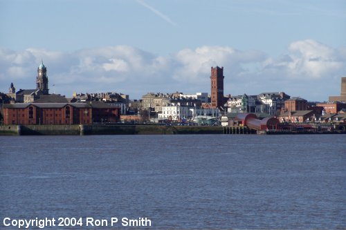 Birkenhead as seen from the opposite side of the River Mersey
