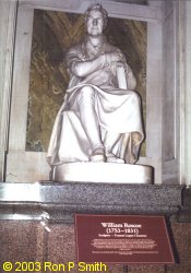 William Roscoe's statue in Saint George's Hall